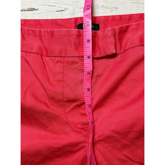 J Crew Pink Cropped Chino Pants Size 8 Perfect Fit Pink Bold Spring - Picture 5 of 7